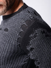 Load image into Gallery viewer, Ripped Gray Sweater